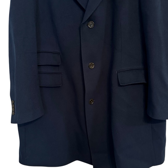 Indochino Newburry 54 Blazer Coat Mens 48 Navy Blue Wool Cashmere - Picture 9 of 13